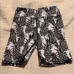 NWOT never worn pineapple spandex workout shorts.
